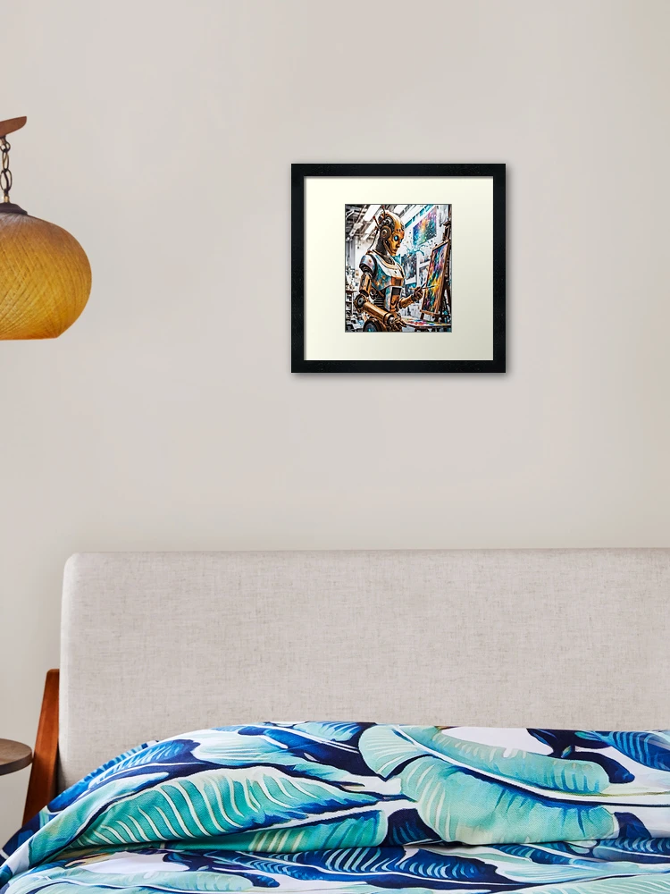 Thumbnail 2 of 7, Framed Art Print, Cosmic Creativity Android Canvas	 designed and sold by IncekObesh.