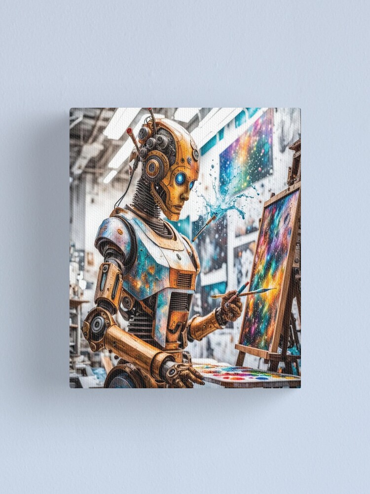 Thumbnail 1 of 3, Canvas Print, Cosmic Creativity Android Canvas designed and sold by IncekObesh.