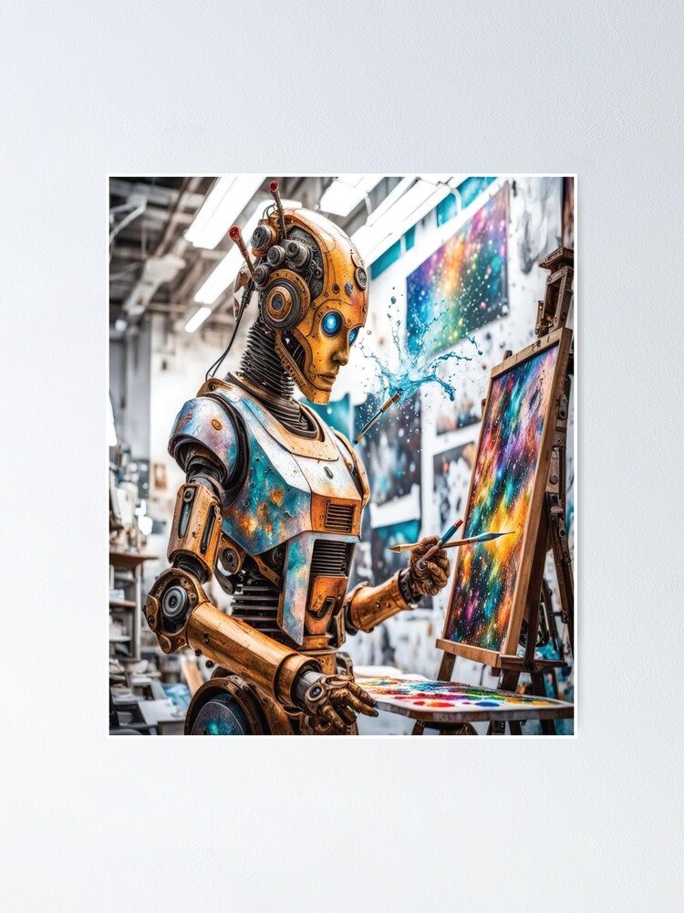Thumbnail 1 of 3, Poster, Cosmic Creativity Android Canvas	 designed and sold by IncekObesh.