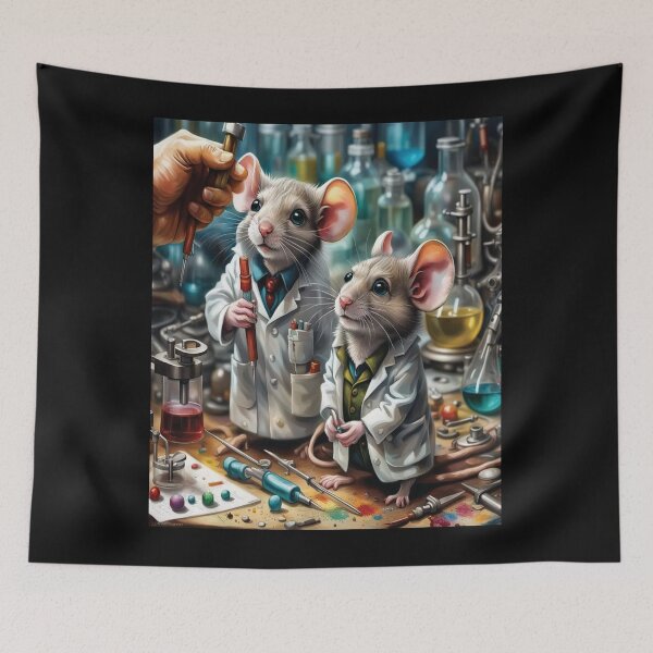 Item preview, Ingenious Lab Mice Illustration	 designed and sold by IncekObesh.