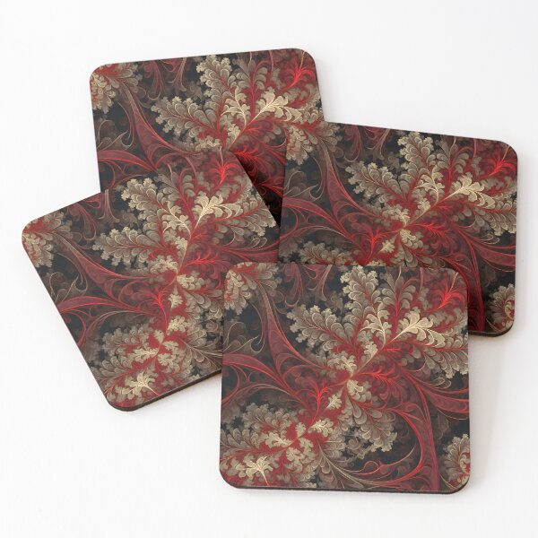 Item preview, Abstract Fractal: Red and Beige Symmetric Delight designed and sold by MrKATORSKI.