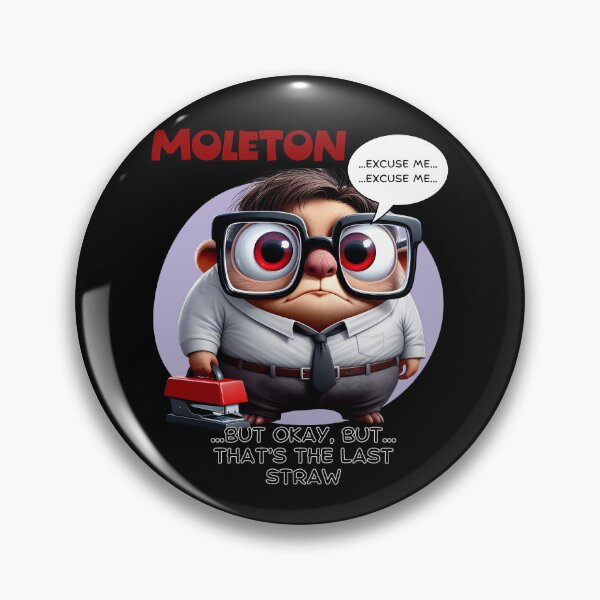 Item preview, Moleton That's the Last Straw Funny Office Mole Cartoon Space Red Stapler designed and sold by André Botes.