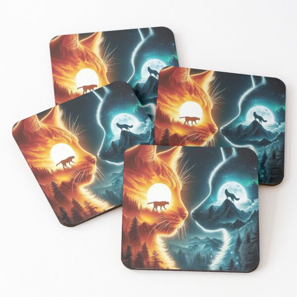Item preview, Celestial Twins: Cosmic Animal Art	 designed and sold by BilliMacat.