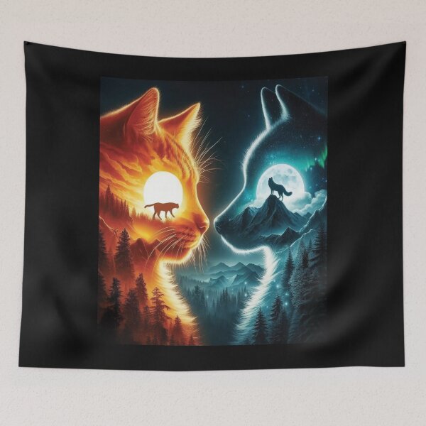 Item preview, Celestial Twins: Cosmic Animal Art	 designed and sold by BilliMacat.