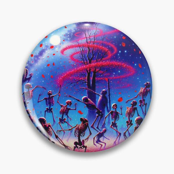 Item preview, Celestial Skeletons Dance Under Midnight Stars and Planets designed and sold by HippieFarms11.