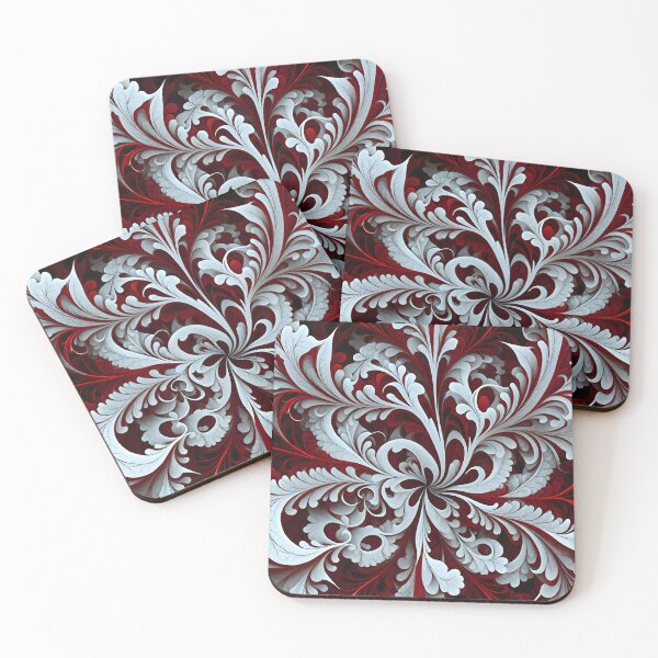 Item preview, Abstract Fractal: Red and White Symmetric Magic designed and sold by MrKATORSKI.
