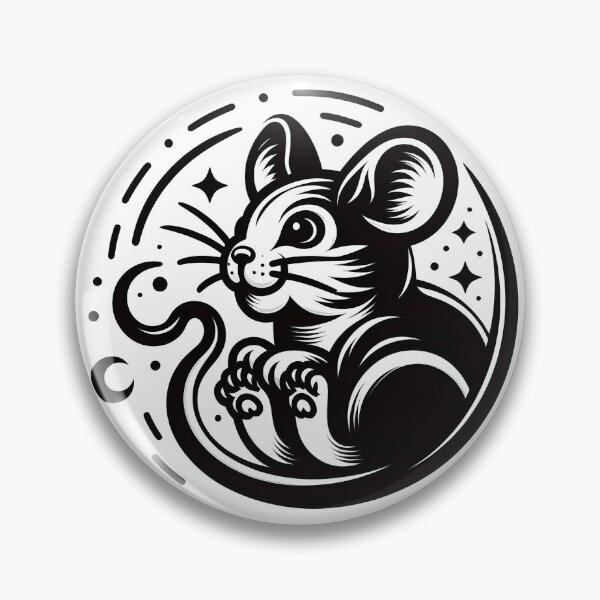 Item preview, Rat line drawing - white/black (2) designed and sold by fatimah-SL.
