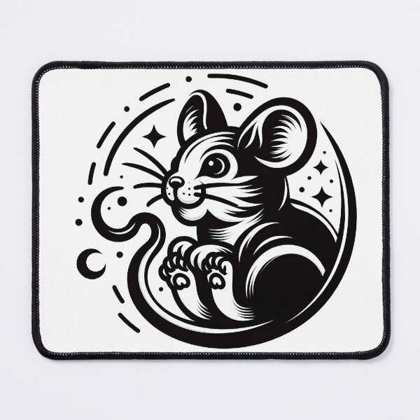 Item preview, Rat line drawing - white/black (2) designed and sold by fatimah-SL.