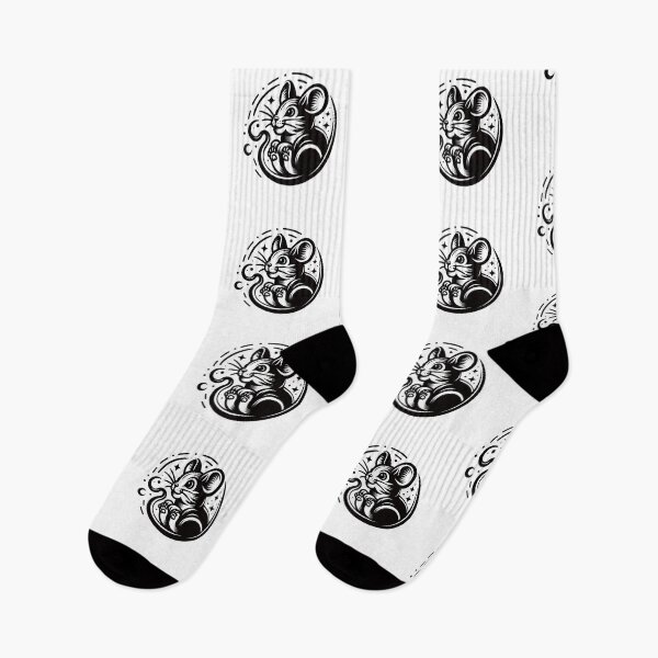 Item preview, Rat line drawing - white/black (2) designed and sold by fatimah-SL.