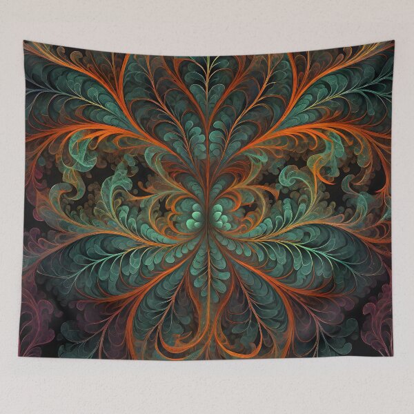 Item preview, Abstract Fractal: Orange Symmetric Dreams designed and sold by MrKATORSKI.