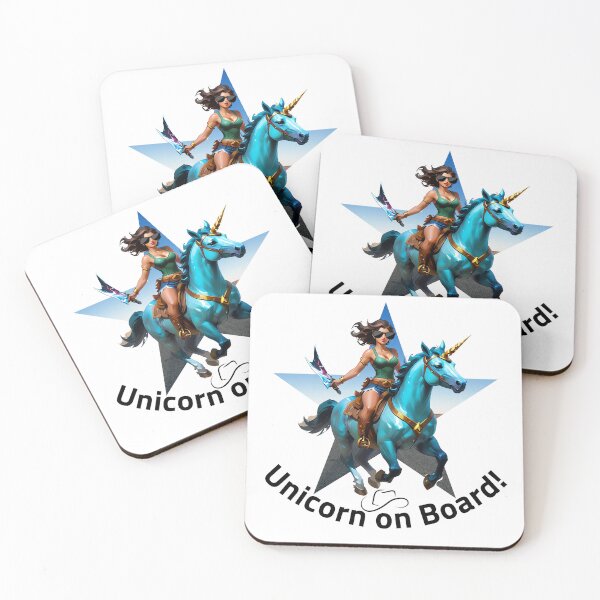 Item preview, Fantasy Voyage with the Blue Unicorn designed and sold by ArchVibe.