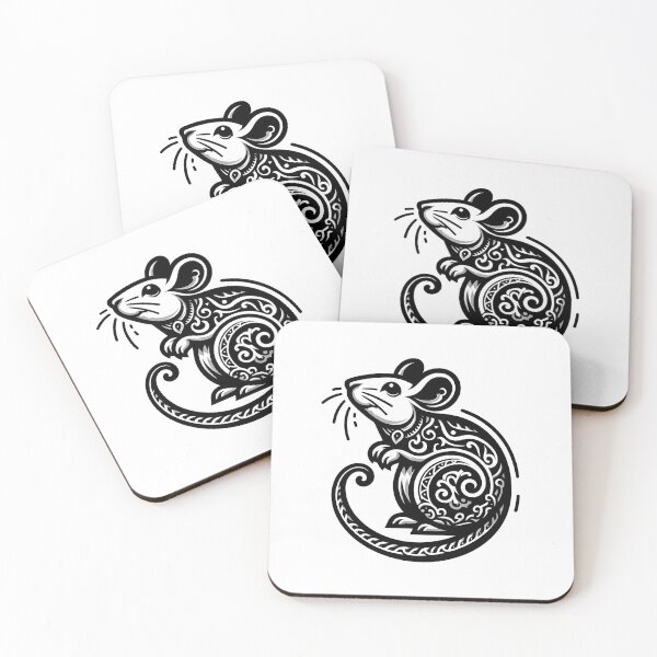 Item preview, Rat line drawing - white/black (4) designed and sold by fatimah-SL.