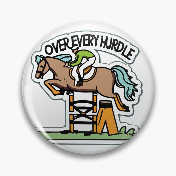 Item preview, Equestrian Jumping - Over Every Hurdle Motivational Design designed and sold by NiftyWrx.