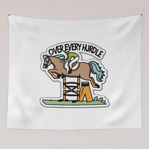Item preview, Equestrian Jumping - Over Every Hurdle Motivational Design designed and sold by NiftyWrx.