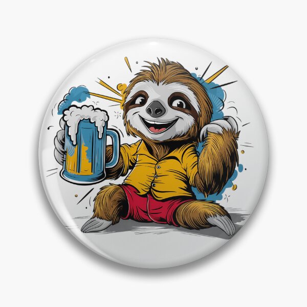 Item preview, Beer Drinking Sloth Shirt designed and sold by PeelZinc.