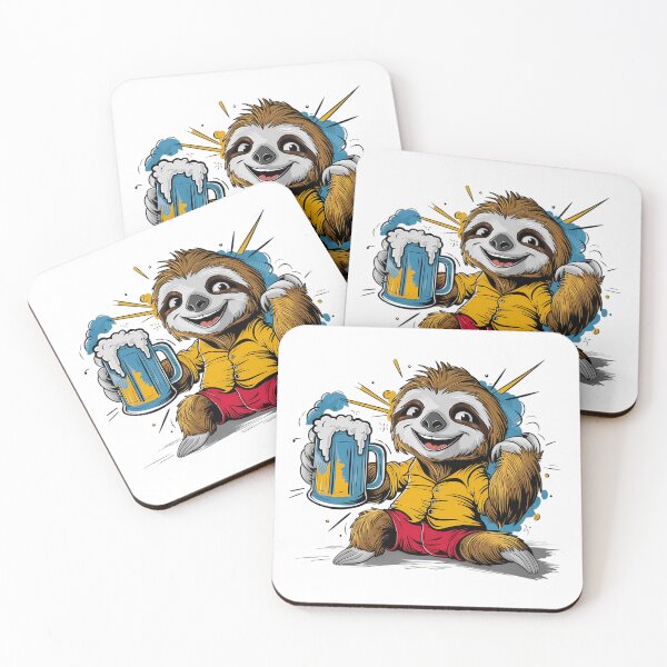 Item preview, Beer Drinking Sloth Shirt designed and sold by PeelZinc.