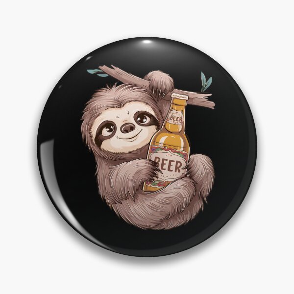 Item preview, Beer Drinking Sloth Shirt designed and sold by PeelZinc.