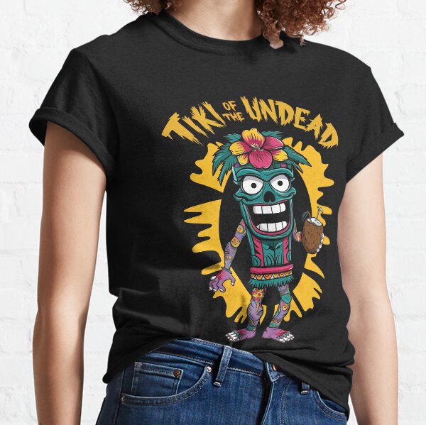Item preview, Tiki Of The Undead Tropical Horror Fan Fun Summer Vacation designed and sold by SpookshowDesign.