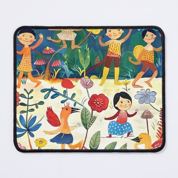 Artikelvorschau, Einheimische Dorfkinder führen in Thailand seltsame Tänze auf entworfen und verkauft von P&U Fabric.