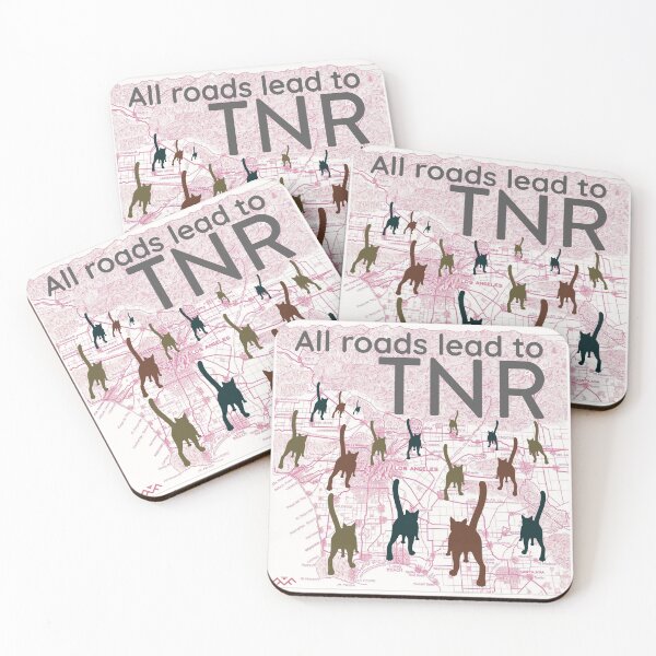 Item preview, Old Los Angeles Roads Map Feral Cat TNR designed and sold by 1Felinophile.