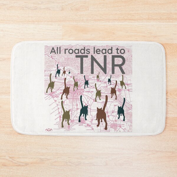 Item preview, Old Los Angeles Roads Map Feral Cat TNR designed and sold by 1Felinophile.