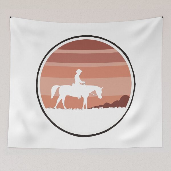 Item preview, Serene Sunset Horseback Ride Silhouette designed and sold by NiftyWrx.
