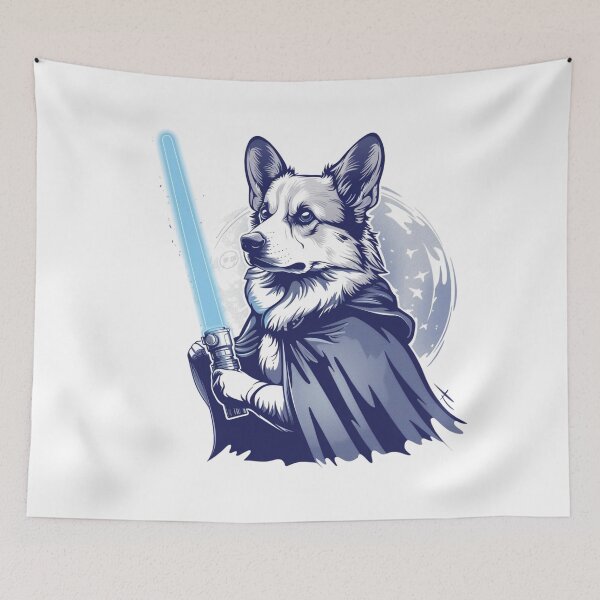 Item preview, Corgi With Lightsaber designed and sold by NicolasGlowArt.