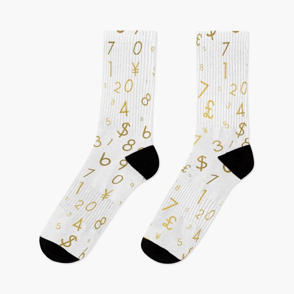 Item preview, Gold Luxury Numbers & Currency Symbols Pattern designed and sold by idovedesign.