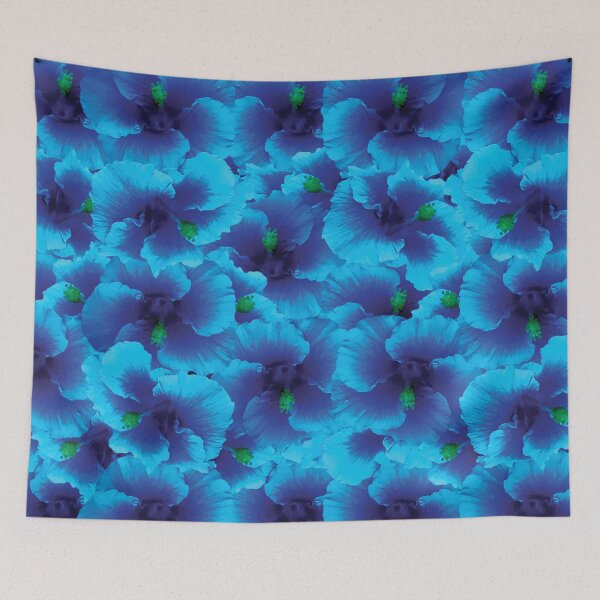 Item preview, Hawaiian Exotic Deep Blue Purple Hibiscus Floral Pattern designed and sold by somersbyman.