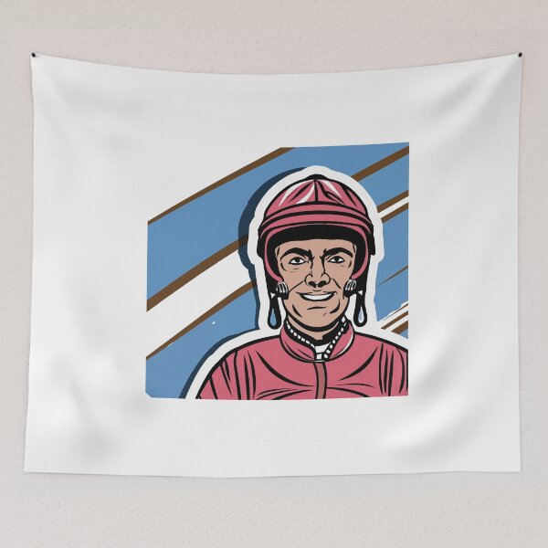 Item preview, Dynamic Horse Rider in Racing Silks Comic Style Illustration designed and sold by NiftyWrx.