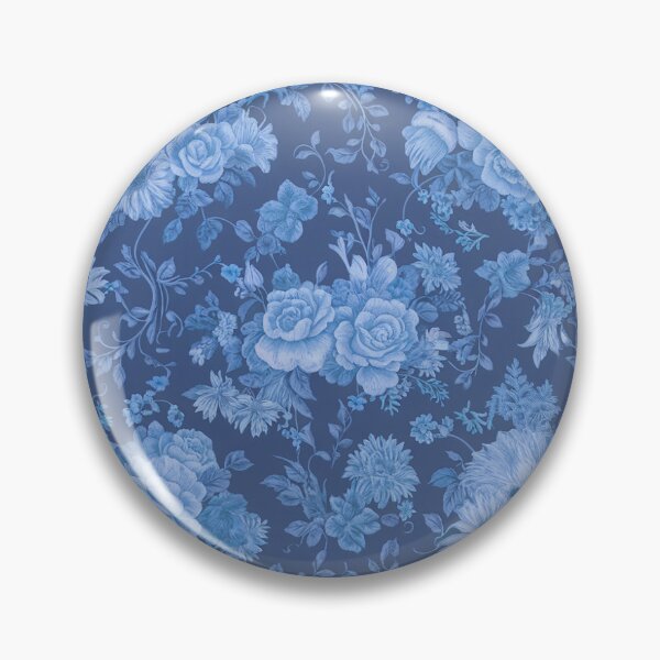 Item preview, Vintage Floral Pattern in shades of blue designed and sold by SamJanner.