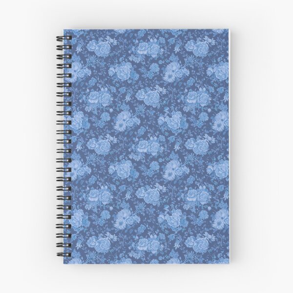 Item preview, Patrón floral vintage en tonos de azul designed and sold by SamJanner.