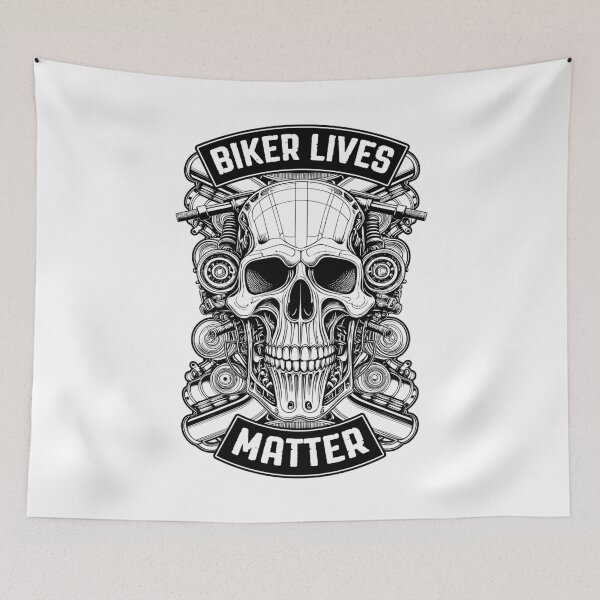 Item preview, Biker Lives Matter Motorcycle Engine Biker Skull Rider designed and sold by GrandeDuc.