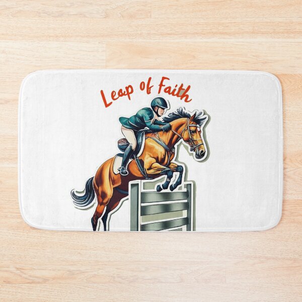 Item preview, Leap of Faith - Horse and Rider Jumping Watercolor Design designed and sold by NiftyWrx.