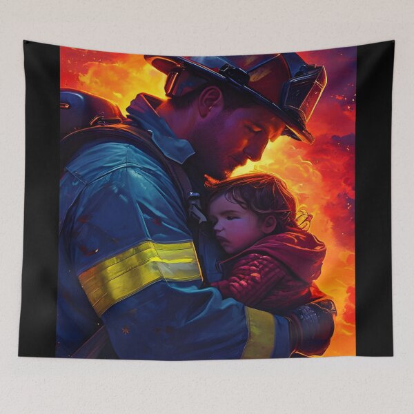 Item preview, Firefighter and child designed and sold by Astralia.