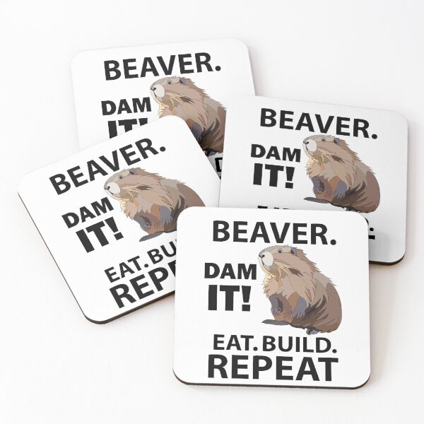 Item preview, Eat Build Repeat Funny Beaver Animal designed and sold by Nisha Prabhu.