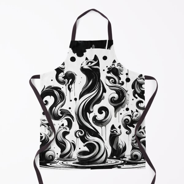 Item preview, Feline Whimsy: The Monochromatic Cat Spiral designed and sold by mahajone.