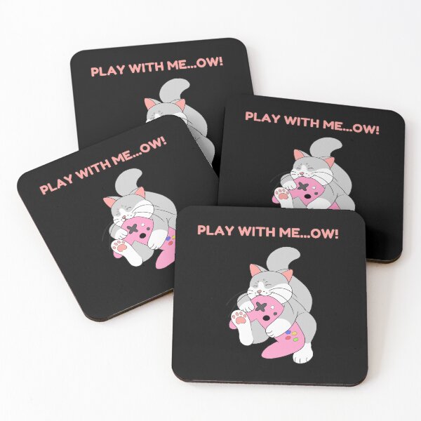 Item preview, Play with me...ow! Pink designed and sold by HugSomeNettles.