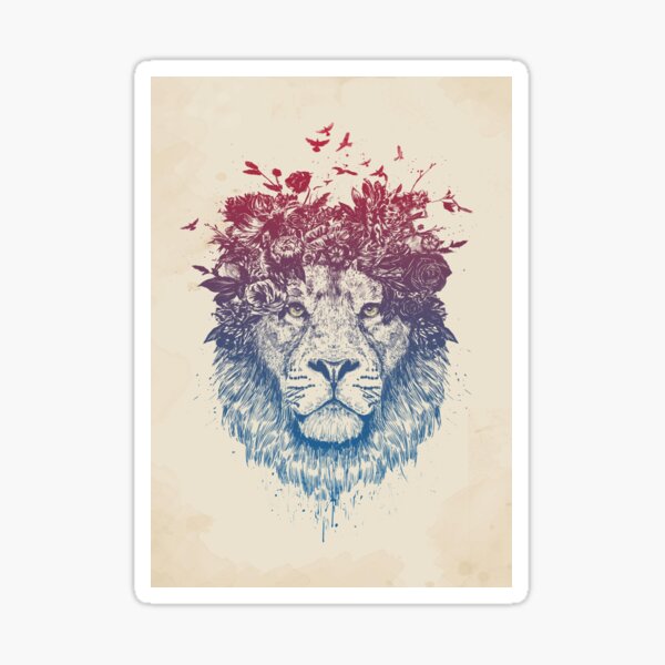 Aperçu de l'œuvre Lion floral III créée et vendue par soltib.