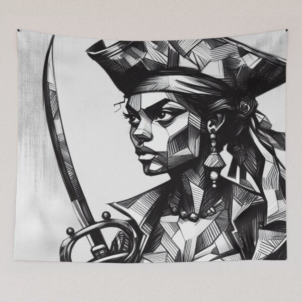 Item preview, Black and White #2 - pirate! designed and sold by F4Fartbot.