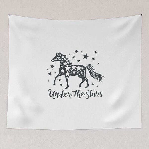 Item preview, Cantering Horse Under the Stars Silhouette designed and sold by NiftyWrx.
