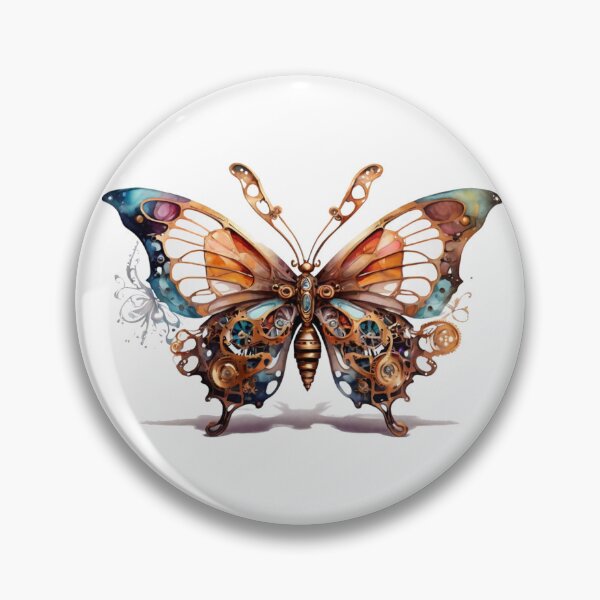 Item preview, A steampunk butterfly as a watercolor designed and sold by Rose Design & Photos.