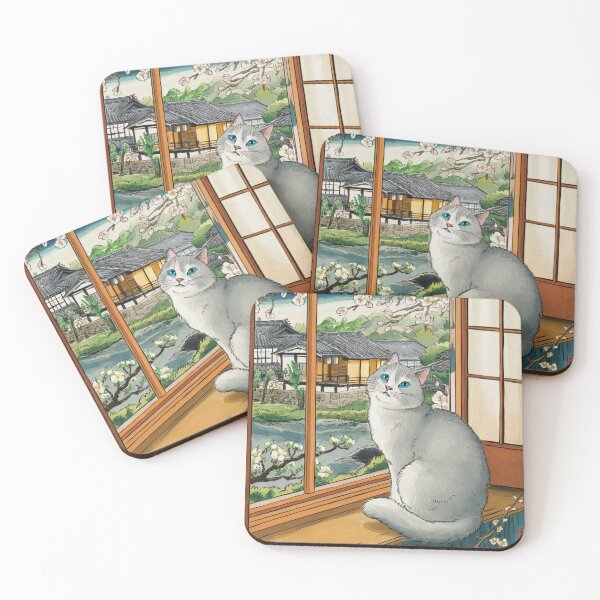 Item preview, HIROSHIGE CAT IN WINDOW designed and sold by Obinne.