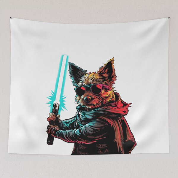 Item preview, Lightsaber Dog Warrior designed and sold by NicolasGlowArt.