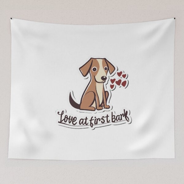 Item preview, Love at First Bark - Playful Hound Puppy designed and sold by NiftyWrx.