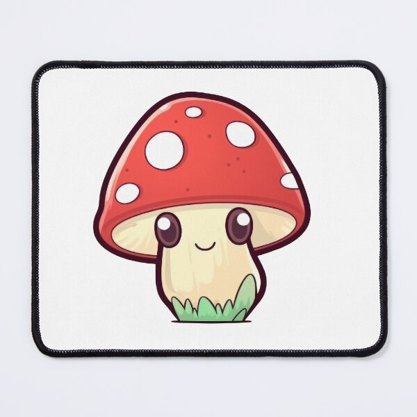 Item preview, Mushroom Kawaii Chibi Toad Stool 2 Cute Red Cream Hand Drawn Illustration designed and sold by Cutepix.