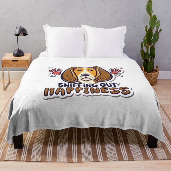 Item preview, Sniffing Out Happiness Basset Hound Cartoon designed and sold by NiftyWrx.