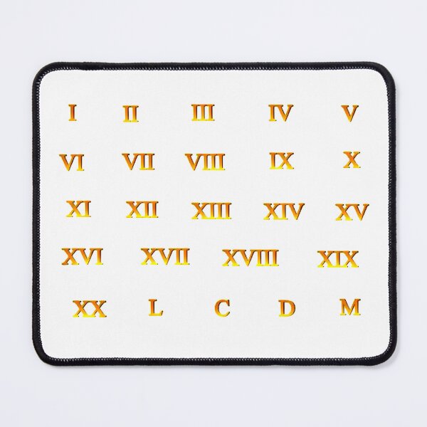 Item preview, sticker with gold roman numerals designed and sold by Numbers-Art.