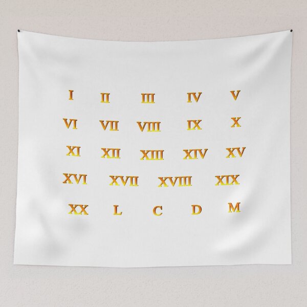Item preview, sticker with gold roman numerals designed and sold by Numbers-Art.