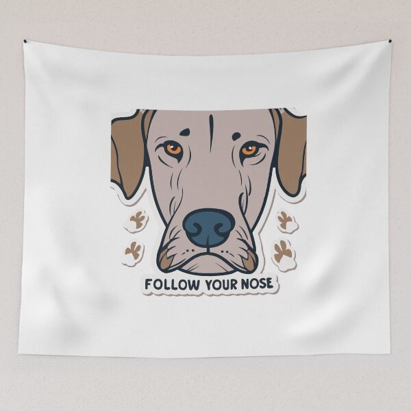 Item preview, Hound's Nose and Paw Prints - Follow Your Nose designed and sold by NiftyWrx.
